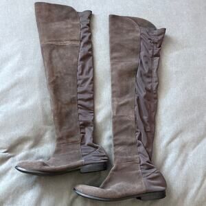 Brown Over The Knee Suede Boots Chinese Laundry 8 DarkAcademia Poet Prep Baddie